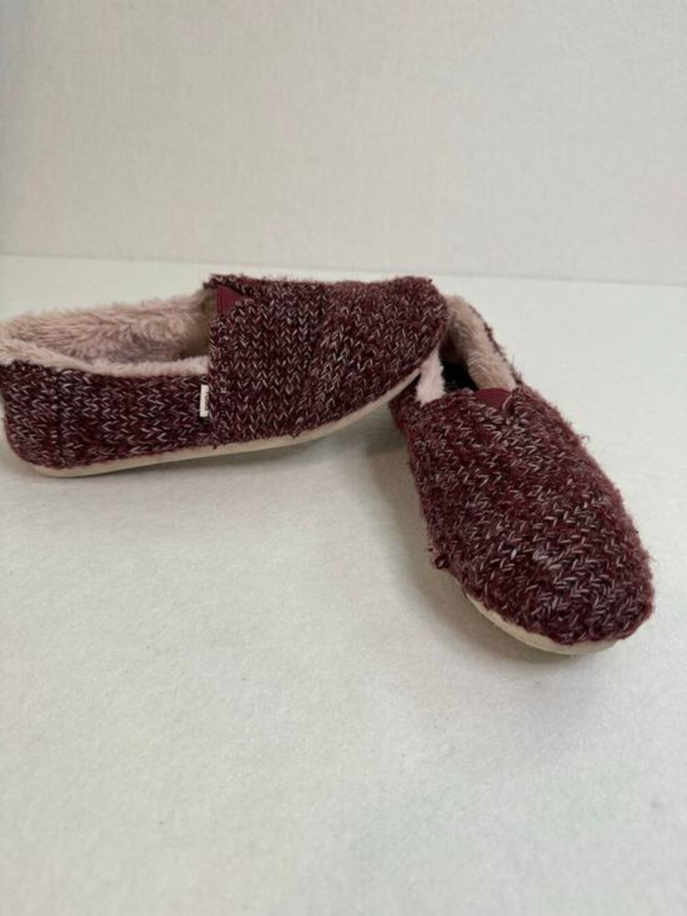 Toms Women's Alpagata Cozy Sweater Knit Slip-On Flats Casual Shoes Red 5